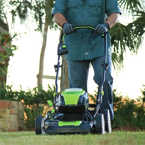 Greenworks Pro Cordless and Brushless Push Lawn Mower - 80-Volt - 21-in - 1 Lithium-Ion Battery 2 Greenworks Pro Cordless and Brushless Push Lawn Mower - 80-Volt - 21-in - 1 Lithium-Ion Battery - Image 2