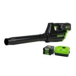 Greenworks Cordless Leaf Blower with Lithium-Ion Battery - 80-Volt - 500 CFM - 125-mph
