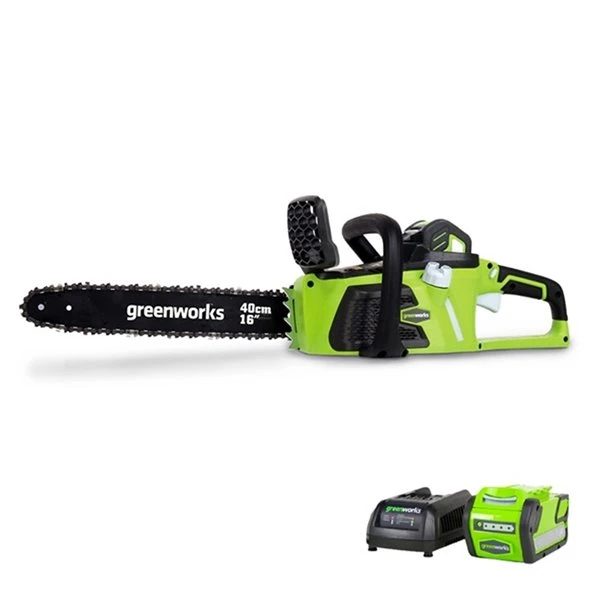 Greenworks Pro Cordless Chainsaw - 40-Volt - 16-in Bar Length - 1-Battery/Charger 1 Greenworks Pro Cordless Chainsaw - 40-Volt - 16-in Bar Length - 1-Battery/Charger