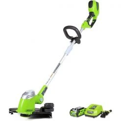 Greenworks 40-Volt 13-in Straight Cordless String Trimmer with Edge Guide (Battery Included)