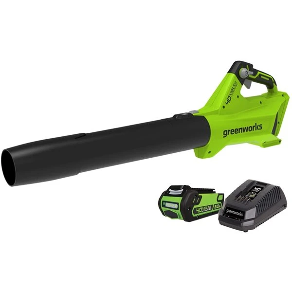Greenworks 110-mph 40-Volt Lithium-Ion 390 CFM Handheld Cordless Electric Leaf Blower (Battery and Charger Included) 1 Greenworks 110-mph 40-Volt Lithium-Ion 390 CFM Handheld Cordless Electric Leaf Blower (Battery and Charger Included)