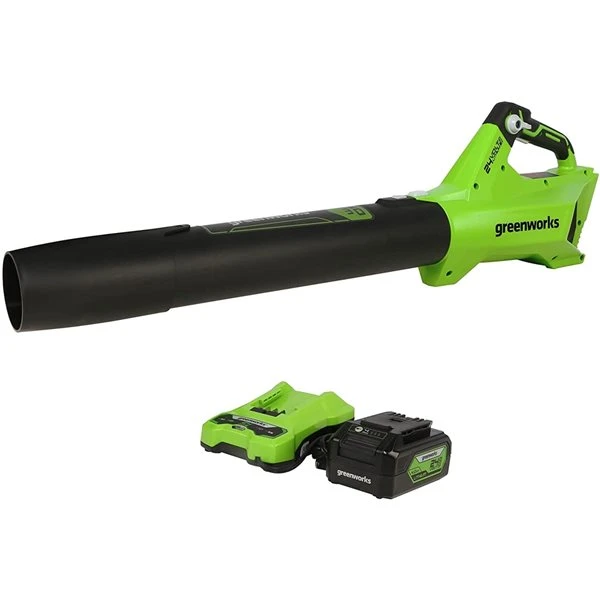 Greenworks 110-mph 24-Volt Lithium-Ion 450 CFM Brushless Handheld Cordless Electric Leaf Blower (Battery and Charger Included) 1 Greenworks 110-mph 24-Volt Lithium-Ion 450 CFM Brushless Handheld Cordless Electric Leaf Blower (Battery and Charger Included)