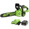 Greenworks 24-Volt Lithium-Ion 12-in Cordless Electric Chainsaw (Battery and Charger Included)