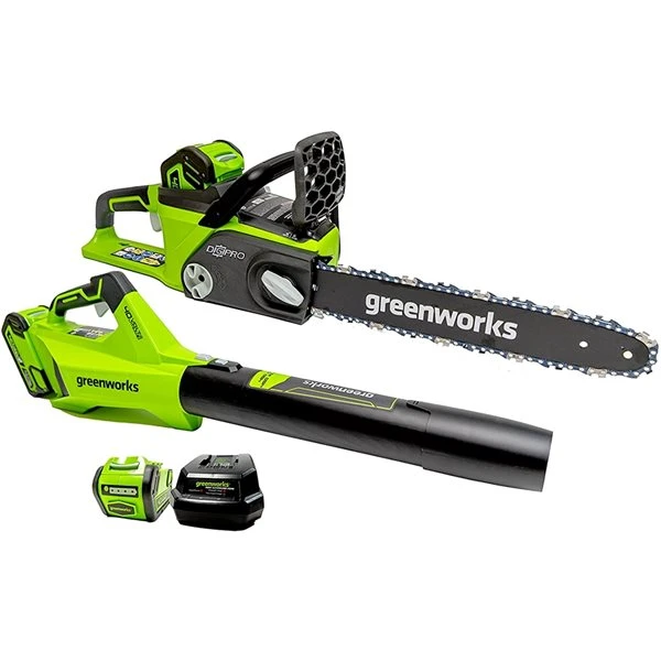 Greenworks 40-Volt 14-in Chainsaw and Leaf Blower Combo Kit (Battery and Charger Included) - 4-Piece 2 Greenworks 40-Volt 14-in Chainsaw and Leaf Blower Combo Kit (Battery and Charger Included) - 4-Piece - Image 2