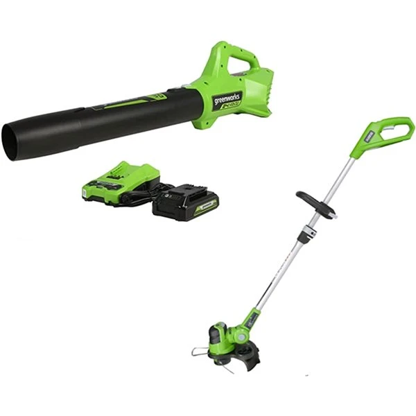 Greenworks 24-Volt Max String Trimmer and Leaf Blower Combo Kit (Battery and Charger Included) - 4-Piece 1 Greenworks 24-Volt Max String Trimmer and Leaf Blower Combo Kit (Battery and Charger Included) - 4-Piece