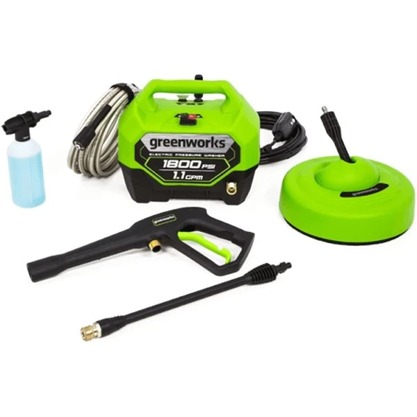Greenworks 1800-psi 1.1-gal./min Cold Water Electric Pressure Washer 1 Greenworks 1800-psi 1.1-gal./min Cold Water Electric Pressure Washer