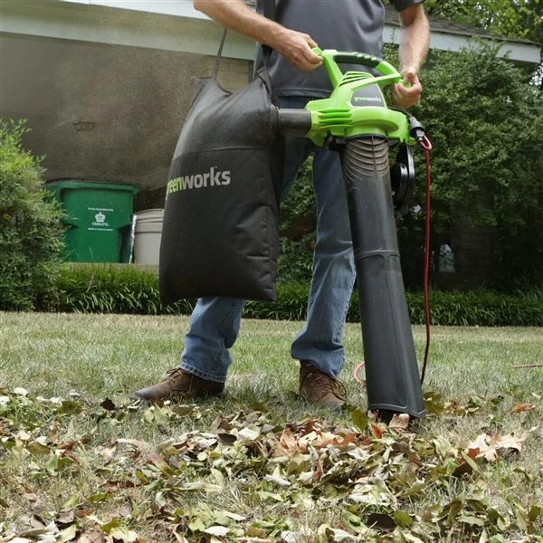 Greenworks 12 A 2-Speed 230-mph, 375 CFM Corded Electric Leaf Blower (Vacuum Kit Included) 2 Greenworks 12 A 2-Speed 230-mph, 375 CFM Corded Electric Leaf Blower (Vacuum Kit Included) - Image 2