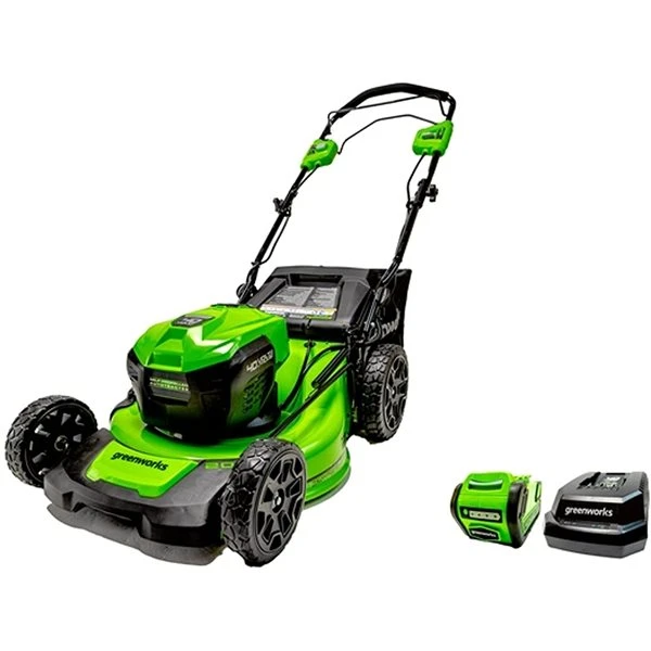 Greenworks 40-Volt Brushless Lithium-Ion Self-Propelled 20-in Cordless Electric Lawn Mower (Battery and Charger Included) 1 Greenworks 40-Volt Brushless Lithium-Ion Self-Propelled 20-in Cordless Electric Lawn Mower (Battery and Charger Included)
