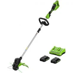 Greenworks 24-Volt 15-in Straight Cordless String Trimmer (Batteries and Charger Included)