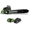 Greenworks 40-Volt Max Lithium-Ion 14-in Cordless Electric Chainsaw (Battery and Charger Included)