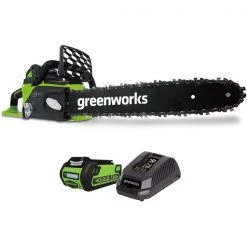 Greenworks 40-Volt Max Lithium-Ion 14-in Cordless Electric Chainsaw (Battery and Charger Included)