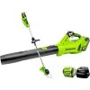 Greenworks 40-Volt 12-in Trimmer and Leaf Blower Combo Kit (Battery and Charger Included) - 4-Piece