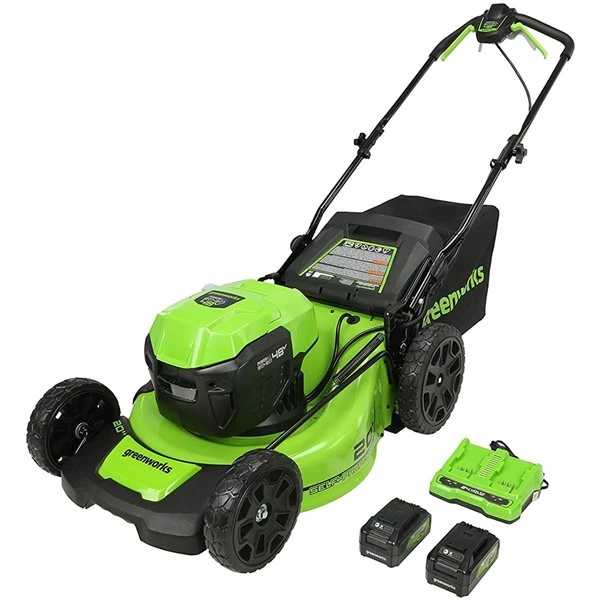 Greenworks 24-Volt Brushless Lithium-Ion Self-Propelled 20-in Cordless Electric Lawn Mower (Batteries and Dual Charger Included) 1 Greenworks 24-Volt Brushless Lithium-Ion Self-Propelled 20-in Cordless Electric Lawn Mower (Batteries and Dual Charger Included)