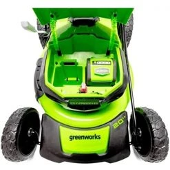 Greenworks 40-Volt 20-in Self-Propelled Lawn Mower and 12-in Trimmer Kit (Battery and Charger Included) - 4-Piece 7 Greenworks 40-Volt 20-in Self-Propelled Lawn Mower and 12-in Trimmer Kit (Battery and Charger Included) - 4-Piece -Family House Tools Store 330968680 AlternateImage3 l