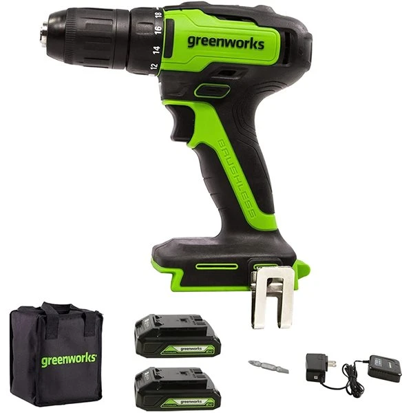 Greenworks 24 V 1/2-in Variable Speed Brushless Cordless Drill/Driver (2-Batteries Included) 1 Greenworks 24 V 1/2-in Variable Speed Brushless Cordless Drill/Driver (2-Batteries Included)