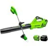 Greenworks 40-Volt 12-in String Trimmer and Leaf Blower Combo Kit (Battery and Charger Included) - 4-Piece