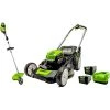 Greenworks 80-Volt 21-in Self-Propelled Lawn Mower and 16-in Trimmer Kit (Batteries and Charger Included) - 5-Piece