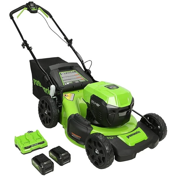 Greenworks 24-Volt Brushless Lithium-Ion Push 20-in Cordless Electric Lawn Mower (Batteries and Dual Charger Included) 2 Greenworks 24-Volt Brushless Lithium-Ion Push 20-in Cordless Electric Lawn Mower (Batteries and Dual Charger Included) - Image 2