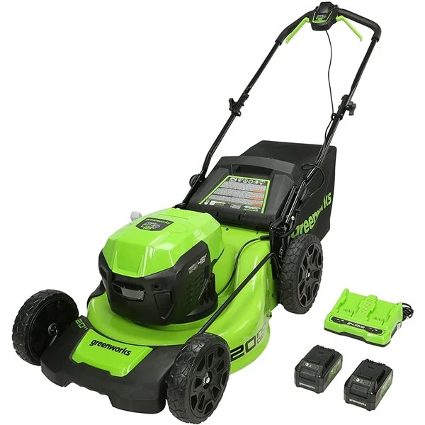 Greenworks 24-Volt Brushless Lithium-Ion Push 20-in Cordless Electric Lawn Mower (Batteries and Dual Charger Included) 1 Greenworks 24-Volt Brushless Lithium-Ion Push 20-in Cordless Electric Lawn Mower (Batteries and Dual Charger Included)