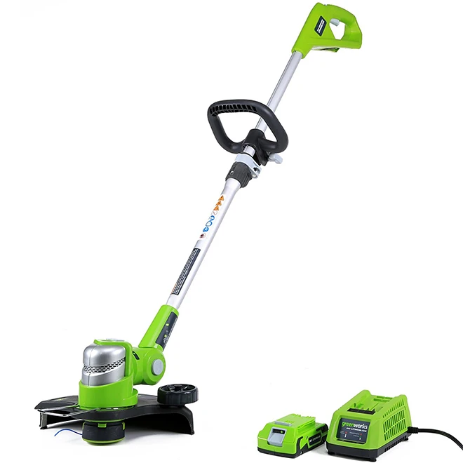 Cordless String Trimmer - Plastic - 12'' - 24 V - Green/Black 1 Cordless String Trimmer - Plastic - 12'' - 24 V - Green/Black