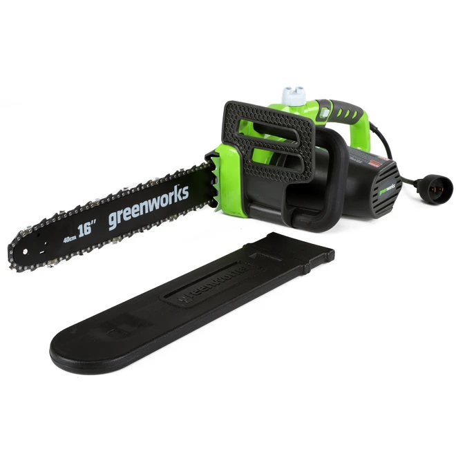 Greenworks Electric Chainsaw - 12 A - 16-in - Green and Black 1 Greenworks Electric Chainsaw - 12 A - 16-in - Green and Black