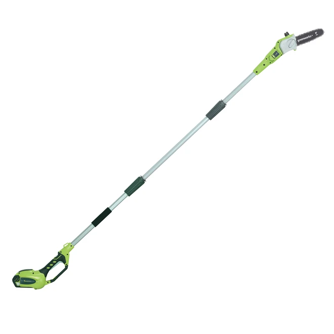 Greenworks Cordless Electric Pole Saw - 40 V - 8-in - Green and Black 1 Greenworks Cordless Electric Pole Saw - 40 V - 8-in - Green and Black