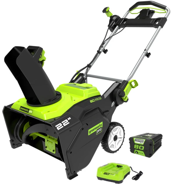 Greenworks Cordless Snow Thrower - 80 V - 22-in 1 Greenworks Cordless Snow Thrower - 80 V - 22-in
