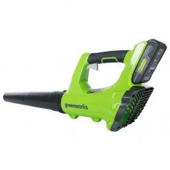 Greenworks Cordless Leaf Blower - 24 V Lithium-Ion Battery - 300 cfm - 100 mph