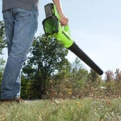 Greenworks Cordless Leaf Blower - 24 V Lithium-Ion Battery - 300 cfm - 100 mph -Family House Tools Store 46835080c L
